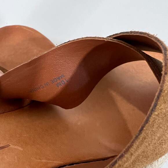 DOLCE VITA Pello Brown Suede Womens Espadrille Wedges Size 10 - Picture 8 of 12